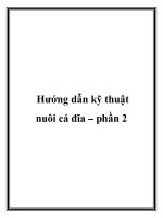 Hướng dẫn kỹ thuật nuôi cá đĩa – phần 2 potx