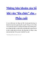 Những băn khoăn của bố khi vừa “lên chức” cha – Phần cuối pot