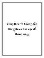 Công thức và hướng dẫn làm gato cơ bản cực dễ thành công docx