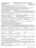 Đề Thi Thử Đại Học Khối A Vật Lý 2013 Trường Đại Học Vinh - Lần 4 doc