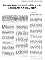 Báo cáo khoa học:Công Tác Đảng của một doanh nghiệp tư nhân cách làm hiệu quả ppt