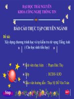 Đề tài: Xây dựng chương trình học và kiểm tra từ vựng tiếng anh pot