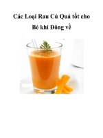 Các Loại Rau Củ Quả tốt cho Bé khi Đông về docx