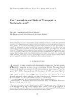 Car Ownership and Mode of Transport to Work in Ireland* potx