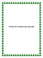 10 bước để có khuôn mặt rạng ngời pptx