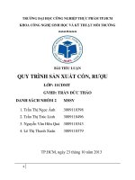 TIEU LUAN MON TAI CHE - QUY TRINH SAN XUAT CON RUOU