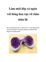Làm mới dép xỏ ngón với bông hoa rực rỡ chào mùa hè potx