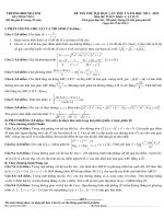 ĐỀ THI THỬ ĐẠI HỌC LẦN THỨ 5 NĂM HỌC 2012 - 2013 Môn thi: TOÁN; Khối: A, A1, B, D pot