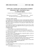 GIỐNG DƯA CHUỘT-QUY PHẠM KHẢO NGHIỆM TÍNH KHÁC BIỆT, TÍNH ĐỒNG NHẤT VÀ TÍNH ỔN ĐỊNH pot