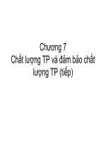 Chương 7: Chất lượng TP và đảm bảo chất lượng TP pptx