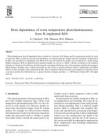 Dose dependence of room temperature photoluminescence from Si implanted SiO 2