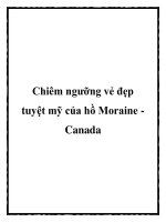 Chiêm ngưỡng vẻ đẹp tuyệt mỹ của hồ Moraine Canada docx