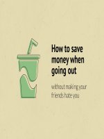 How to save money when going out