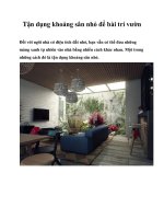 Tận dụng khoảng sân nhỏ để bài trí vườn doc