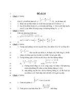 Đề thi thử đại học môn toán năm 2013 - THPT Lý Thường Kiệt - Hải Phòng - Đề số 14 potx