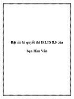 Bật mí bí quyết thi IELTS 8.0 của bạn Hàn Vân pptx