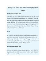 Những lí do khiến bạn làm việc trong ngành tài chính doc