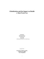 Globalisation and the Impact on Health A Third World View pot