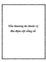 Tổn thương do thoát vị đĩa đệm cột sống cổ pot