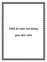 Thiết kế nước cho không gian nhà vườn ppt