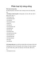 Phân loại kỹ năng sống doc