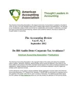 The Accounting Review Vol. 87, No. 5 September 2012: Do IRS Audits Deter Corporate Tax Avoidance? pot