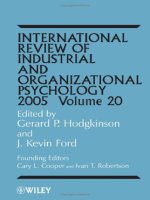 International Review of Industrial and Organizational Psychology 2005 Volume 20 pot