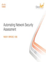 Automating Network Security Assessment: NW2011 BRKSEC-1065 pptx