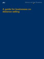 A guide for businesses on distance selling pot