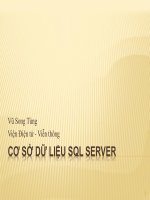 CƠ sở dữ LIỆU SQL SERVER