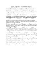 ĐỊNH LUẬT BẢO TOÀN KHỐI LƯỢNG potx