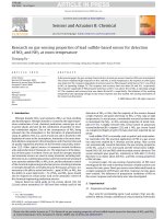 research on gas - sensing properties of lead sulfide-based sensor for detection