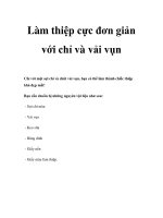 Làm thiệp cực đơn giản với chỉ và vải vụn docx