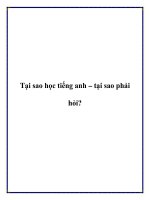 Tại sao học tiếng anh – tại sao phải hỏi? potx