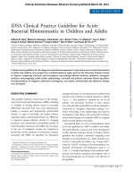 IDSA Clinical Practice Guideline for Acute Bacterial Rhinosinusitis in Children and Adults pot
