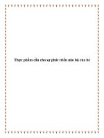 Thực phẩm cần cho sự phát triển não bộ của bé ppt