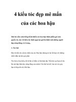 4 kiểu tóc đẹp mê mẩn của các hoa hậu docx