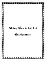 Những điều cần biết khi đến Myanmar pot