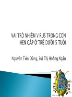 Vai trò nhiễm virus trong cơn hen cấp ở trẻ em dưới 5 tuổi potx