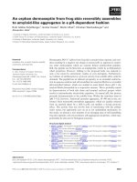 Báo cáo khoa học: An orphan dermaseptin from frog skin reversibly assembles to amyloid-like aggregates in a pH-dependent fashion pptx