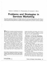 PROBLEMS AND STRATEGIES IN SERVICES MARKETING potx