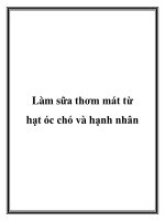 Làm sữa thơm mát từ hạt óc chó và hạnh nhân doc