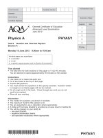 Vật lý A level: AQA PHYA5 1 QP JUN12