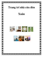 Trang trí nhà cửa đón Xuân docx
