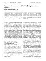 Báo cáo khoa học: Schemes of ﬂux control in a model of Saccharomyces cerevisiae glycolysis docx
