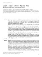 Elderly people´s definition of quality of life potx