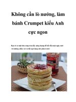 Không cần lò nướng, làm bánh Crumpet kiểu Anh cực ngon potx