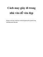 Cách may giày đi trong nhà vừa dễ vừa đẹp pot