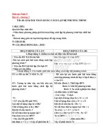 giải bài toán bằng cách lập hệ phương trình - giáo án toán 9