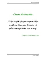 một số giải pháp nâng cao hiệu quả hoạt động của công ty cổ phần chứng khoán phú hưng